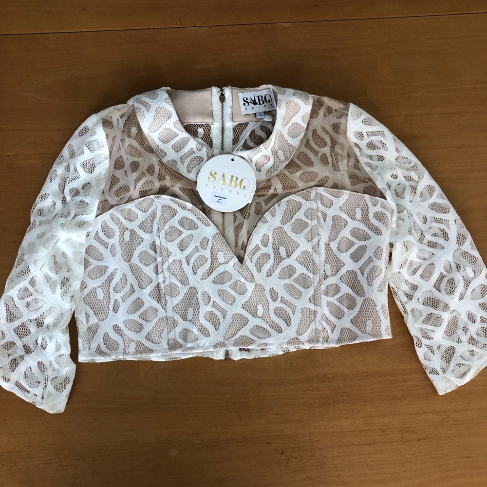 NWT- SABO Formal Crop Top-L